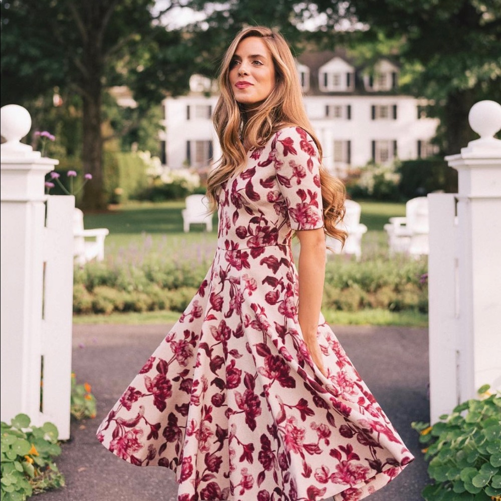 Gal Meets Glam Collection Pink Edith Floral Cocktail Dress